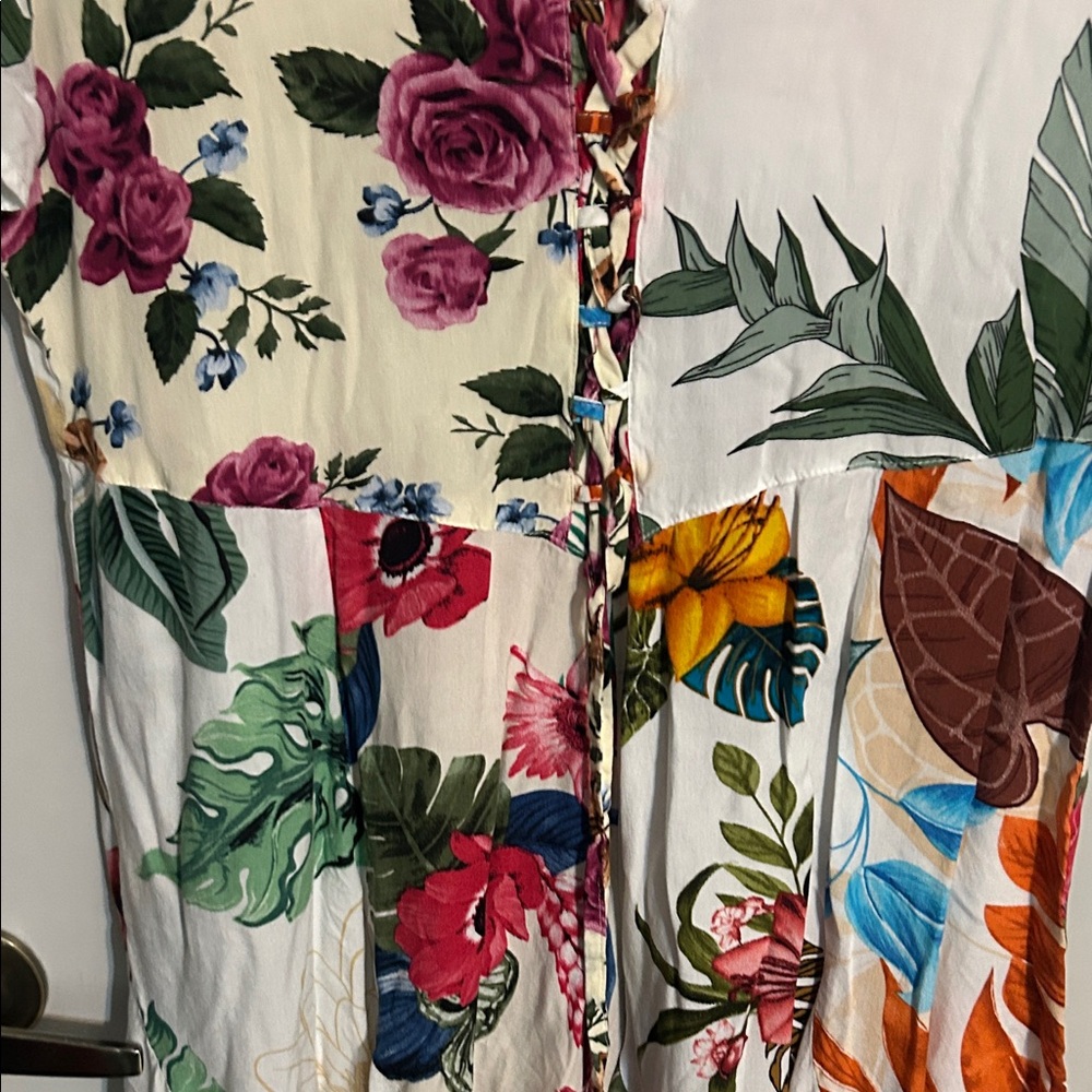 Sacred Threads Floral Patchwork Blouse - Multicol… - image 3